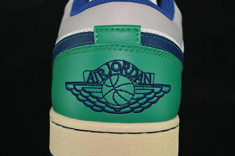 All categories Air Jordan Jordan series basketball shoes Air Jordan 1 Low Air Jordan 1 Low AJ1 Joe 1 blue and green color matching low-top cultural casual sneakers 553558-147